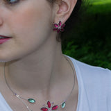Cherry Blossom Post Earrings: Fuchsia