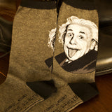 Albert Einstein Portrait Crew Socks