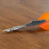 Orange Feather Pen