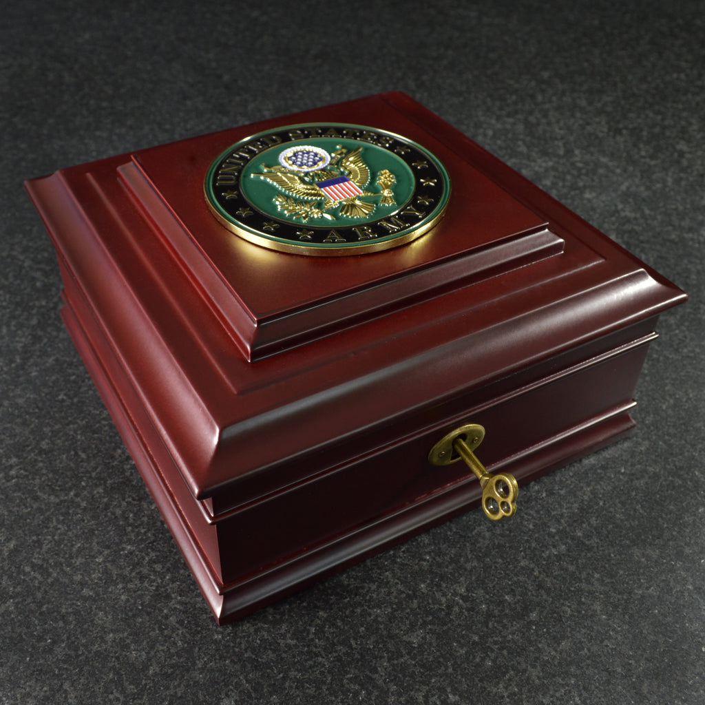 Red Military Box U.S. Army Medallion Wooden Box – National Archives Store