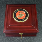 U.S. Marine Corps Medallion Wooden Box