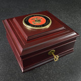 U.S. Marine Corps Medallion Wooden Box
