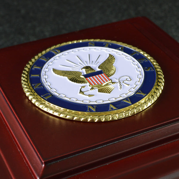 U.S. Navy Medallion Wooden Box
