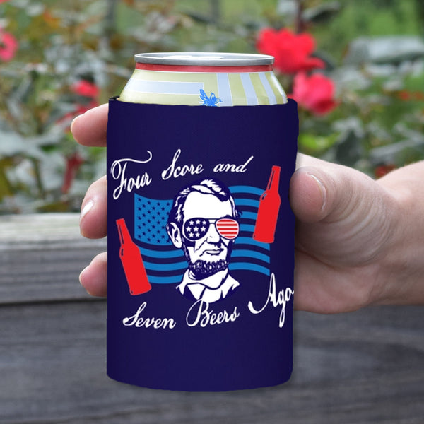 Four Score and Seven Beers Ago Can Coozie
