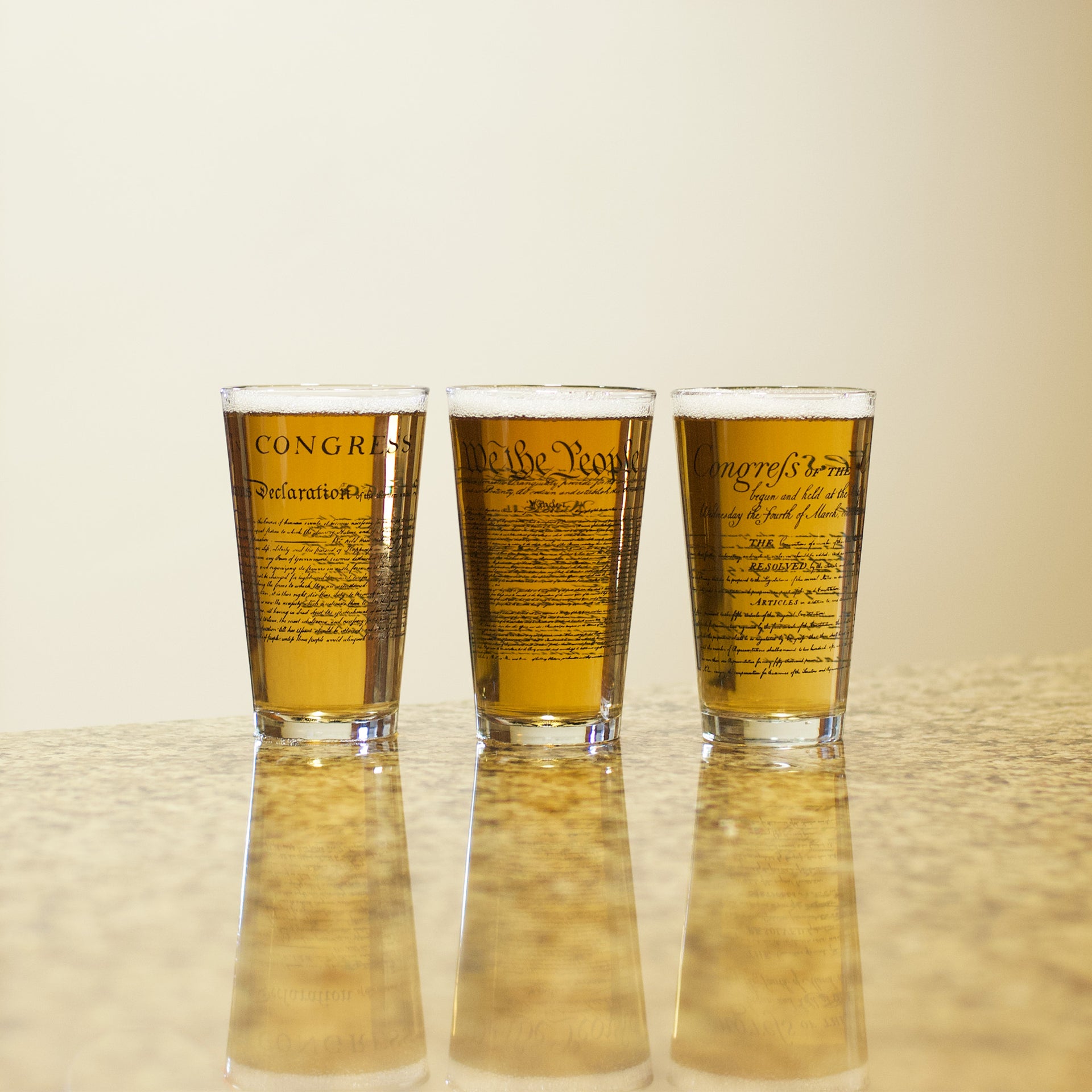 Charters of Freedom Pint Glass Set
