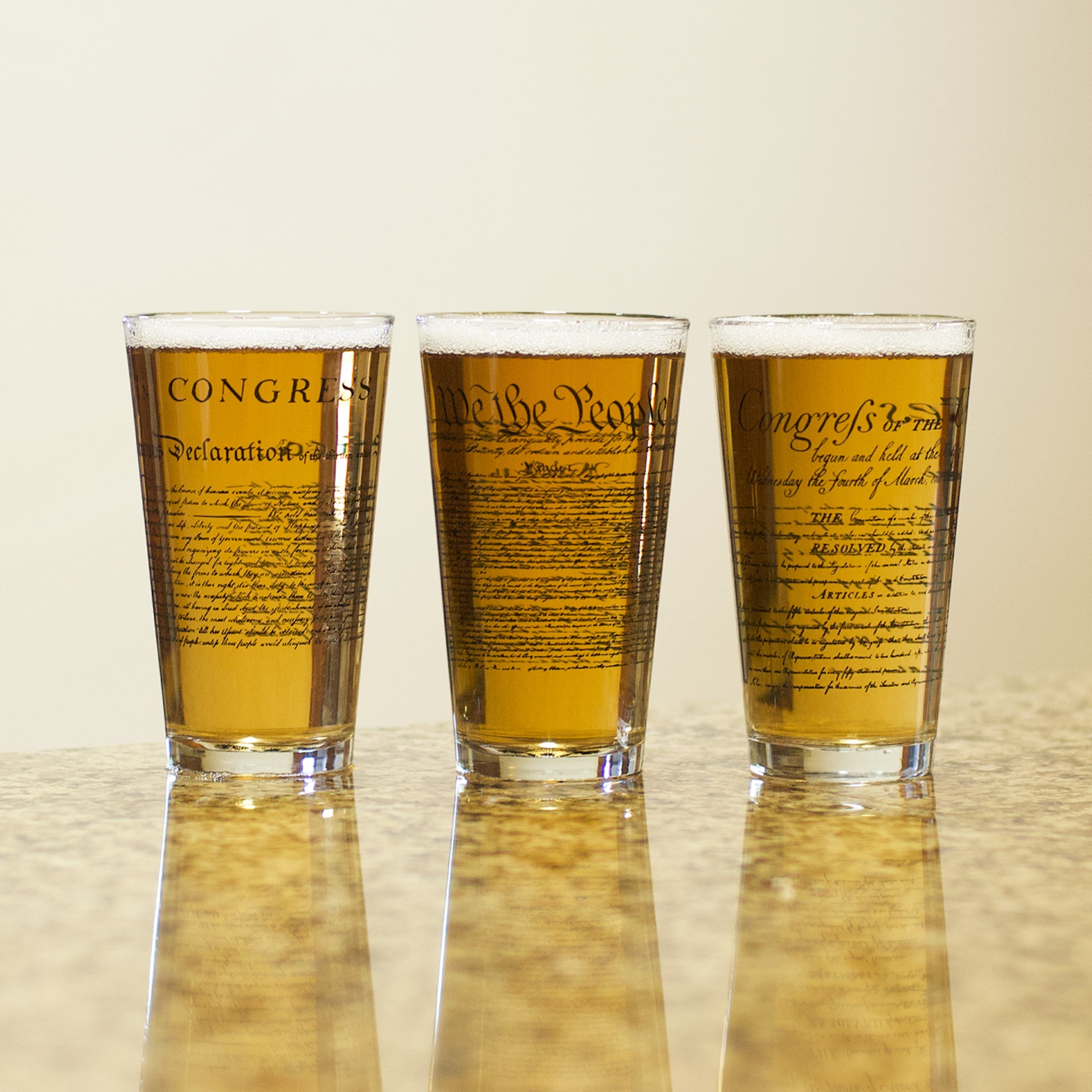 Charters of Freedom Pint Glass Set