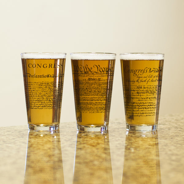 Charters of Freedom Pint Glass Set