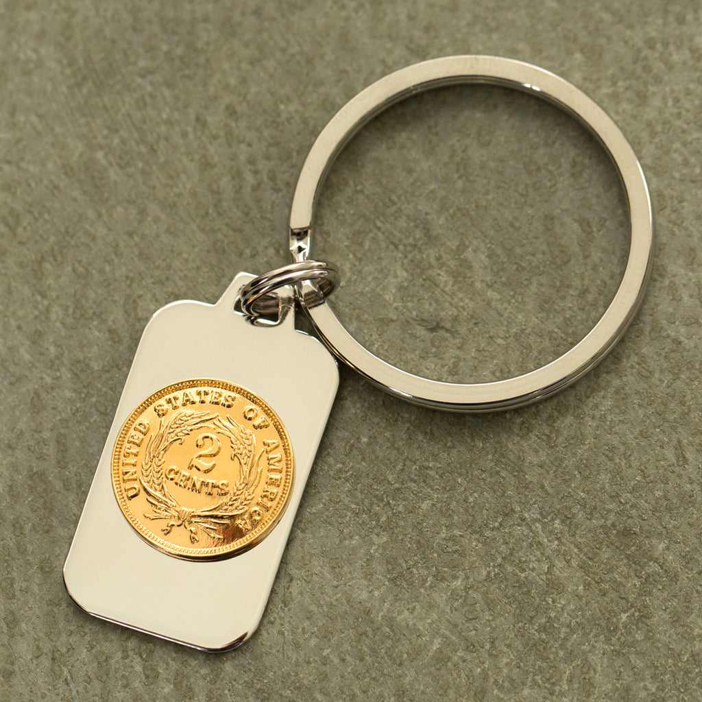 US Capitol Washington D.C. metal Key ring chain Silver Keychain