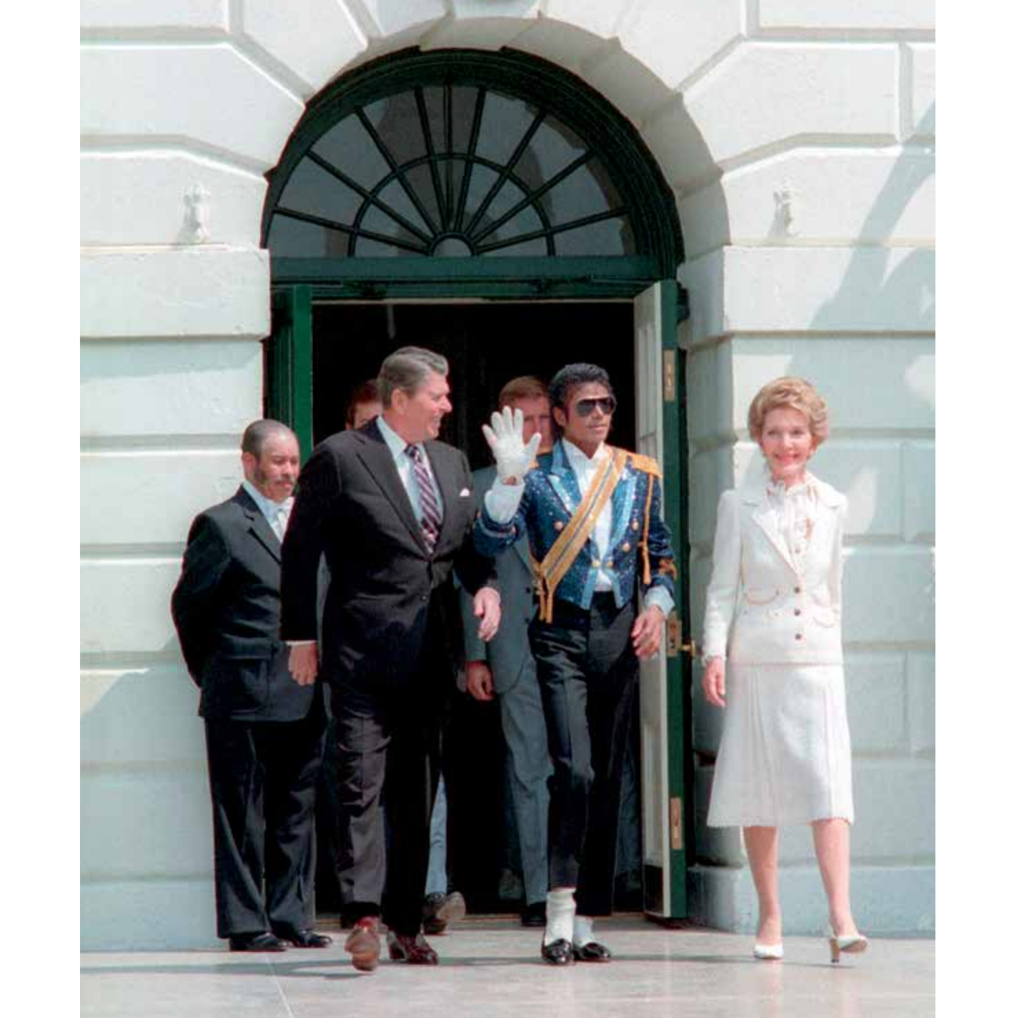 President and Mrs Reagan with Michael Jackson Magnet