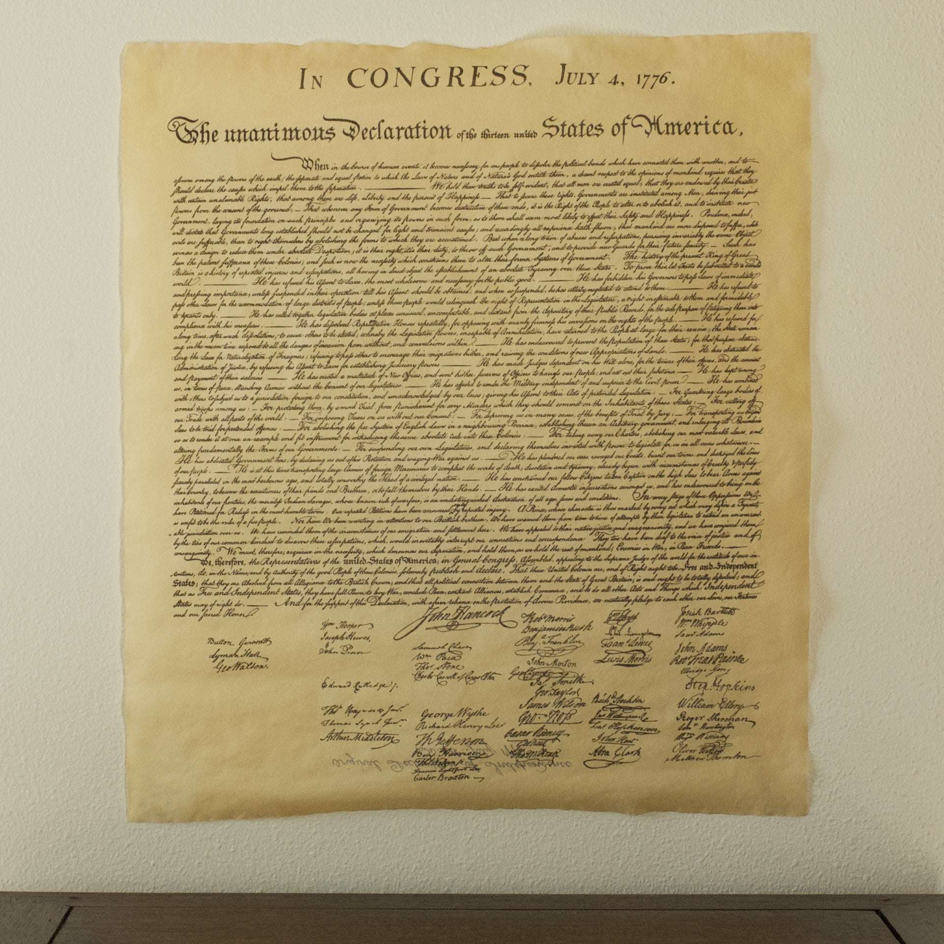 Declaration of Independence Small Size Replica