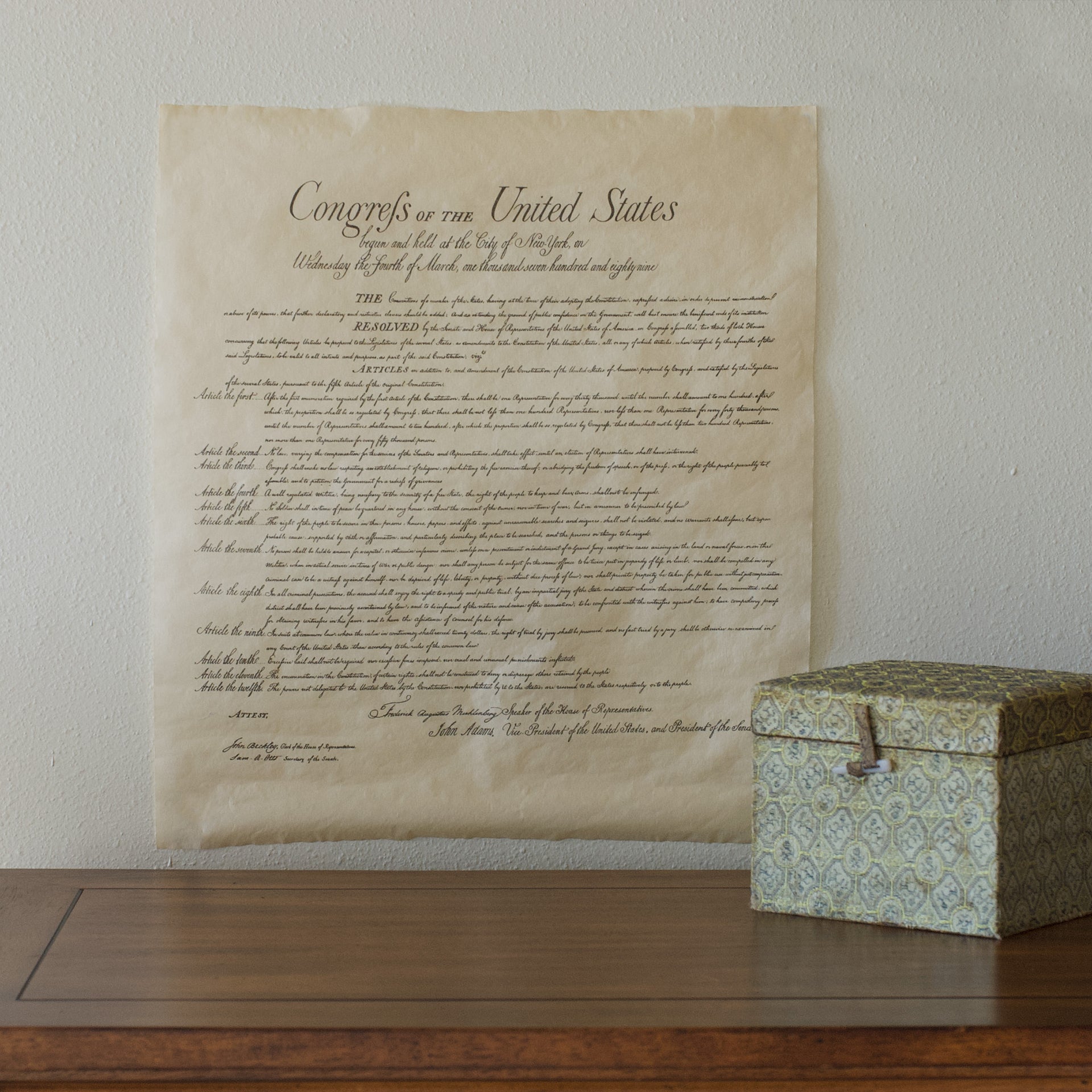 Bill of Rights Small Size Replica - Made in the U.S.A.