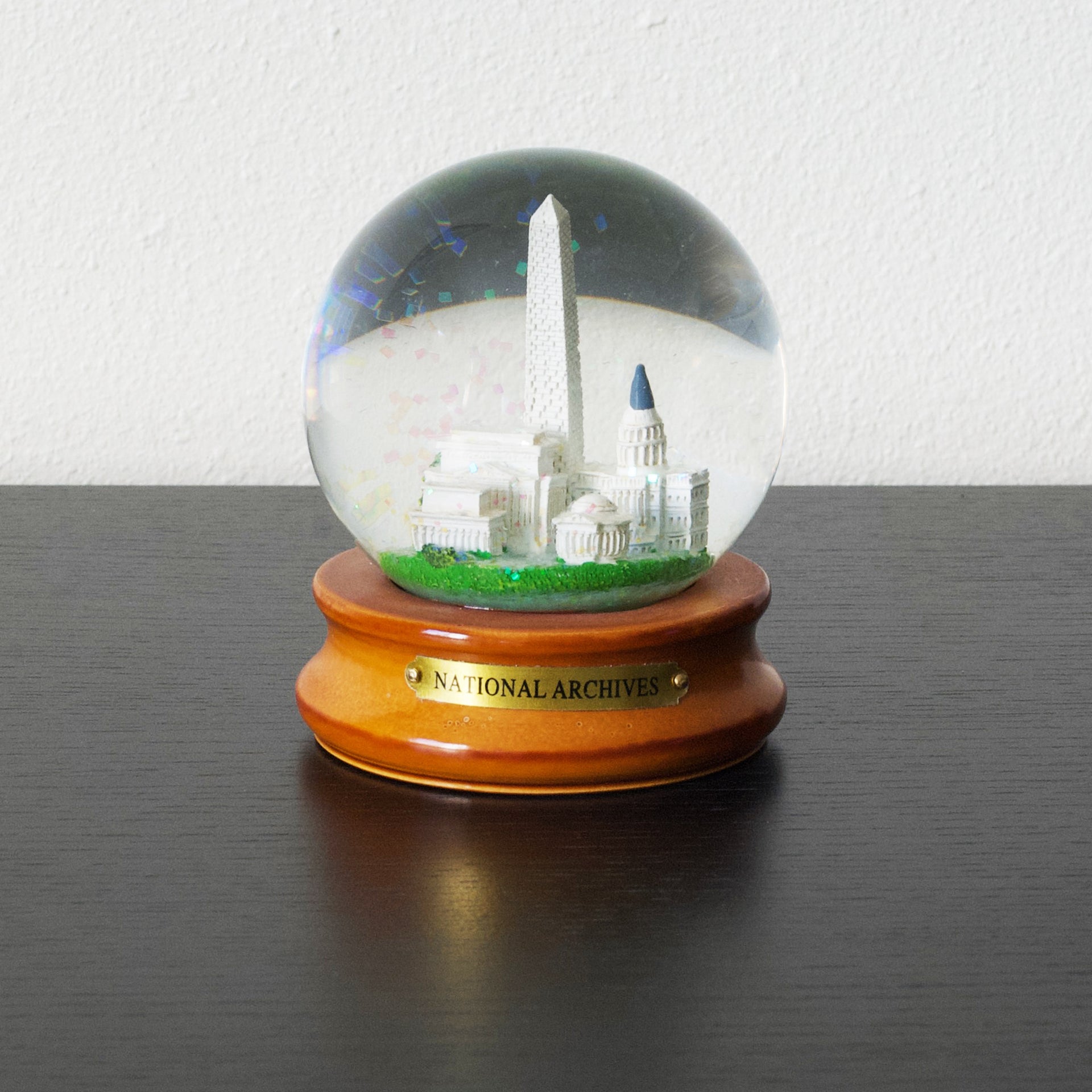 National Archives Building and Washington, D.C. Monuments Snow Globe