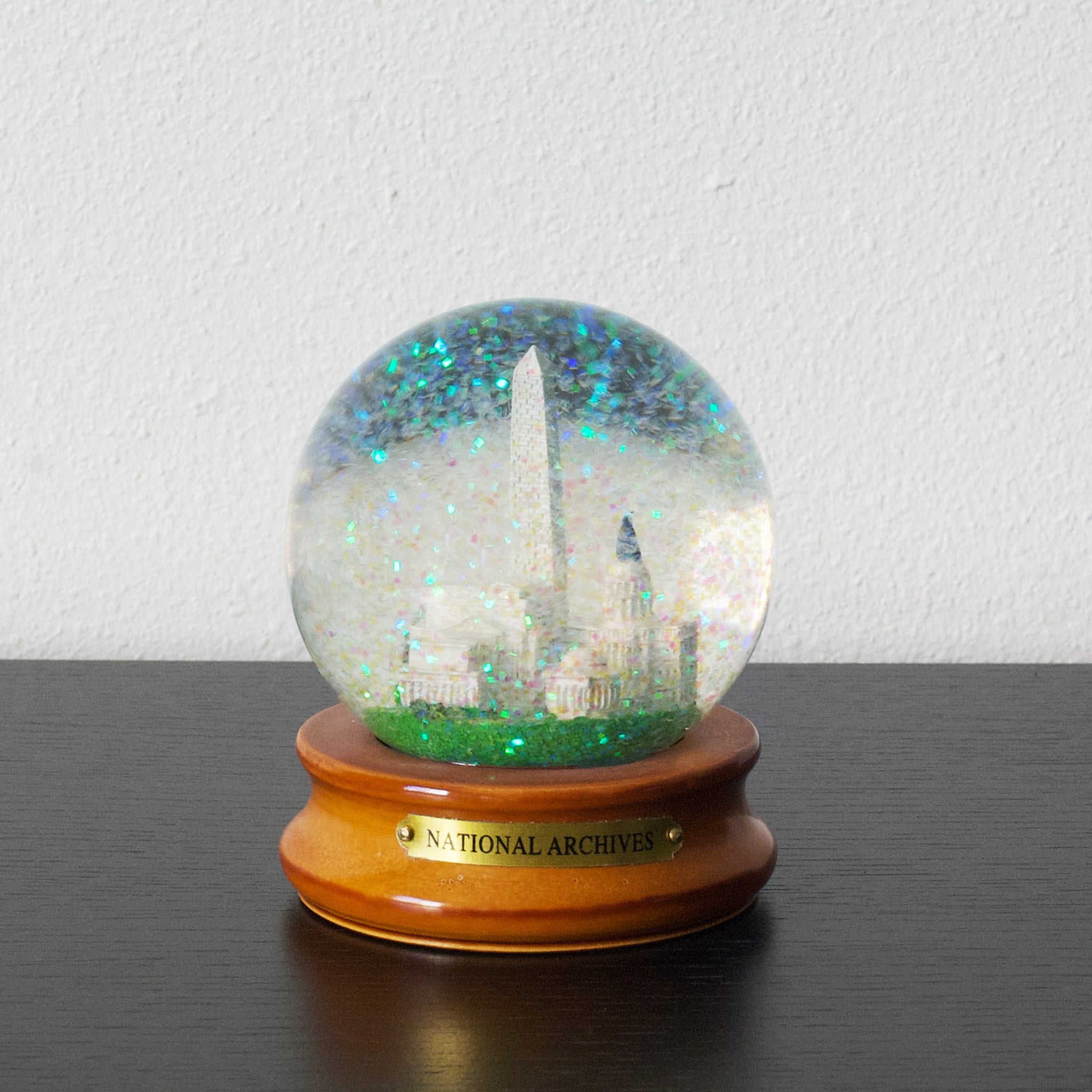 National Archives Building and Washington, D.C. Monuments Snow Globe