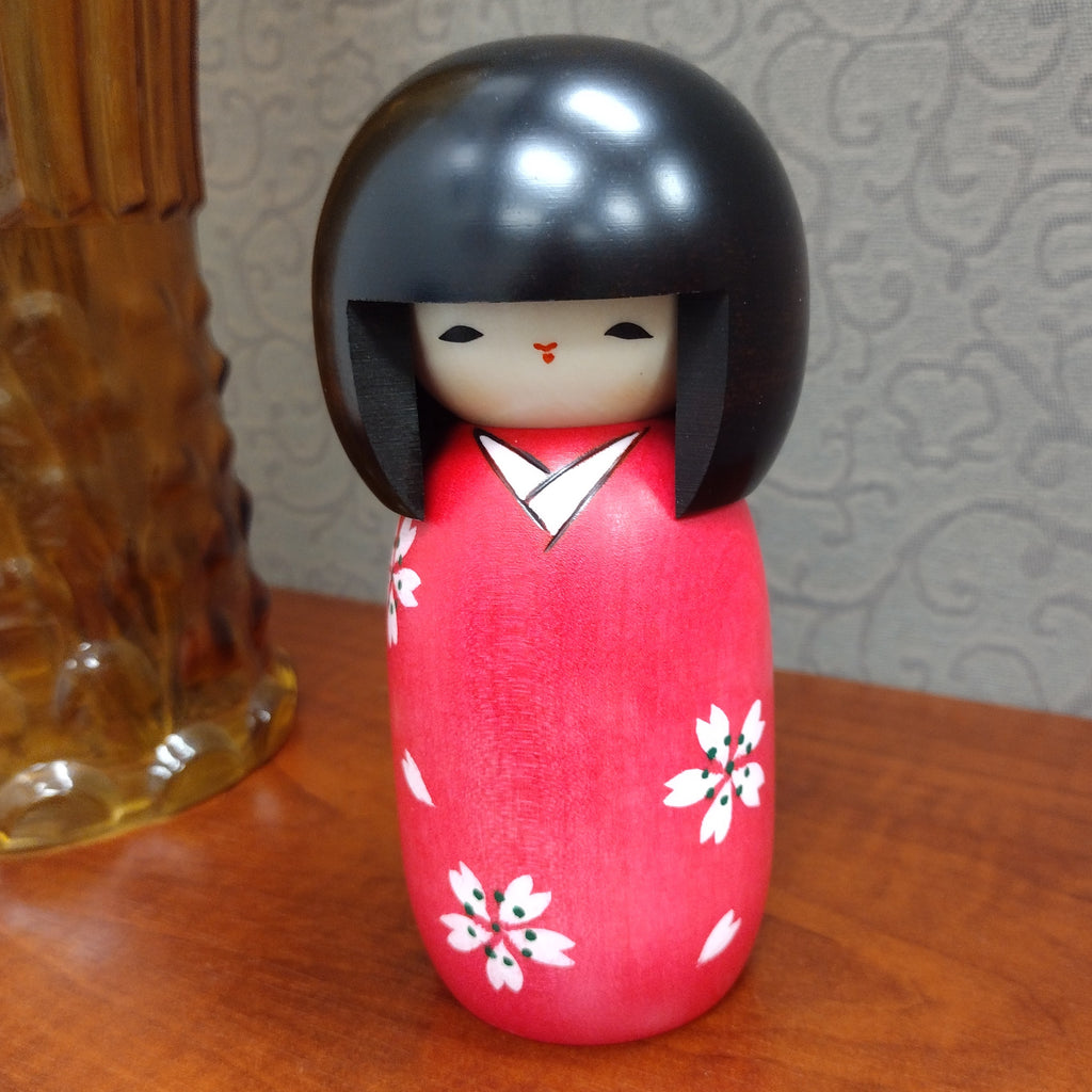 5 1/2-inch Cherry Blossom Kokeshi Doll