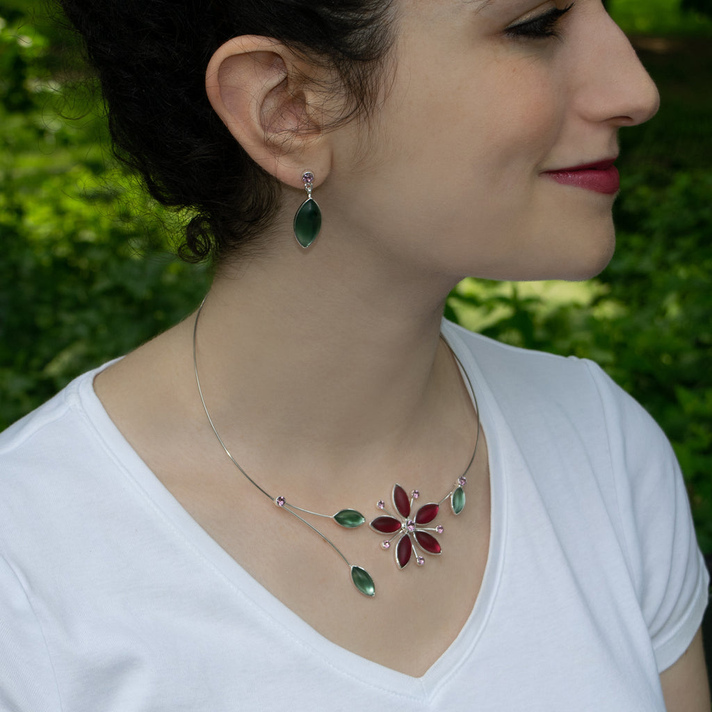Sage sales green necklace