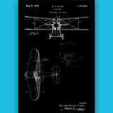 Bi-wing Airplane Canvas Patent Print