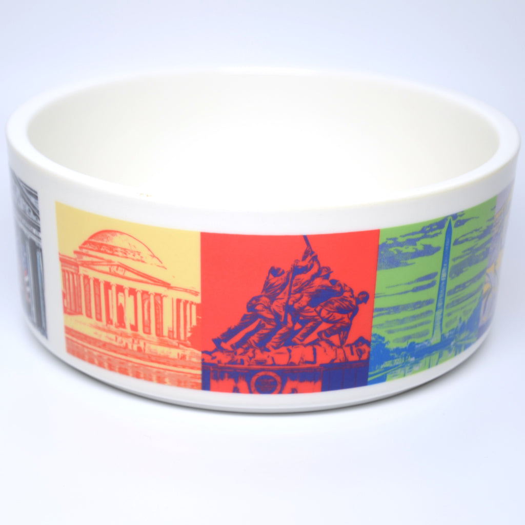 Capital Landmarks Art Dog Bowls National Archives Store