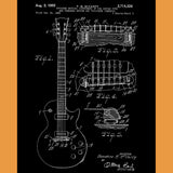 Gibson Guitar Canvas Patent Print