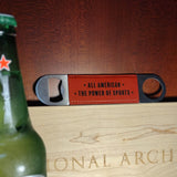 All American - The Power of Sports Leatherette Barback Bottle Opener