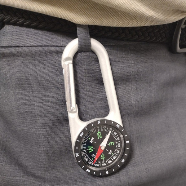 PROLOSO Carabiner Compasses For Kids Toy Compass Belt Clips