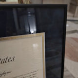 Bill of Rights in Classic Finish Metal Frame
