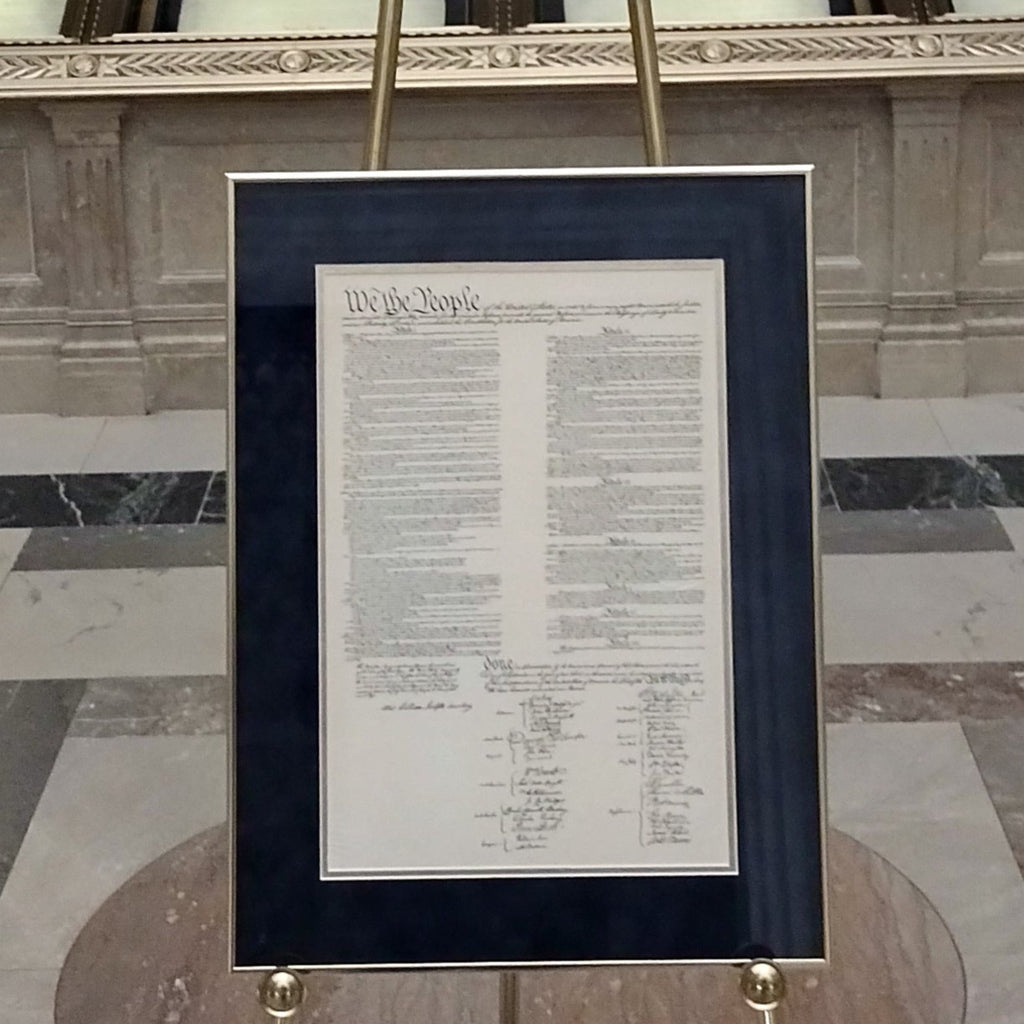 U.S. Constitution in Classic Finish Metal Frame