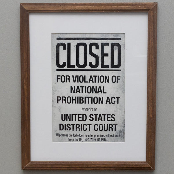 Closed for Violation Matted Print