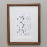 Basketball Patent Matted Print