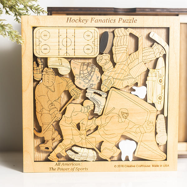 Hockey Fanatics Wooden Puzzle