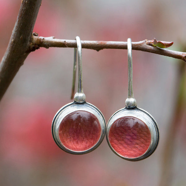 Red Tape Drop Earrings