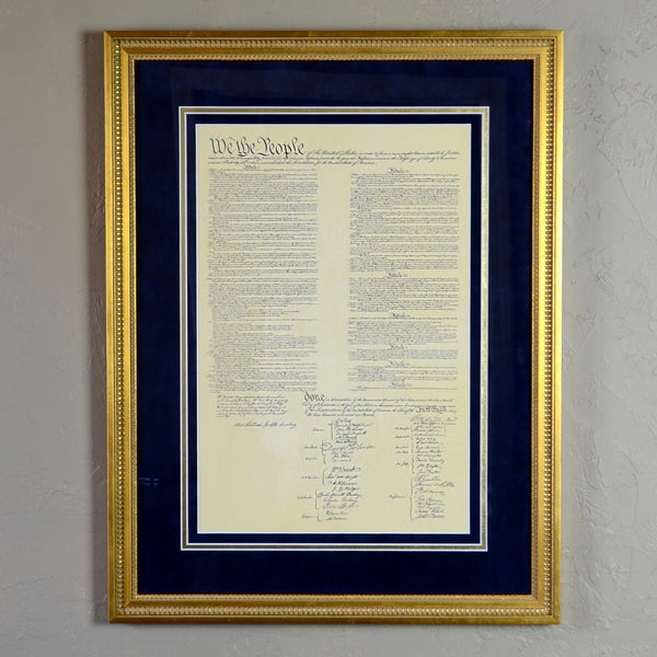 Custom Framed U.S. Constitution Document