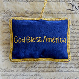 God Bless America Flag Ornament