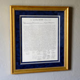 Premium Framed Declaration of Independence