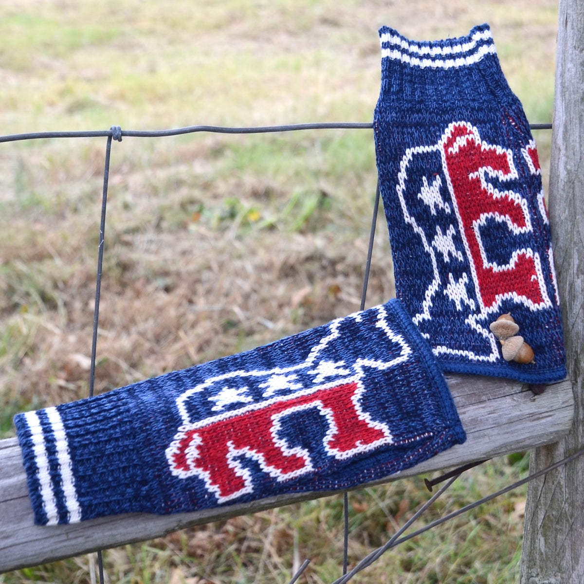 Democrat Fingerless Mittens