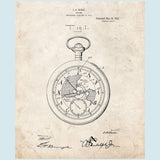 Pocket Watch Canvas Patent Print