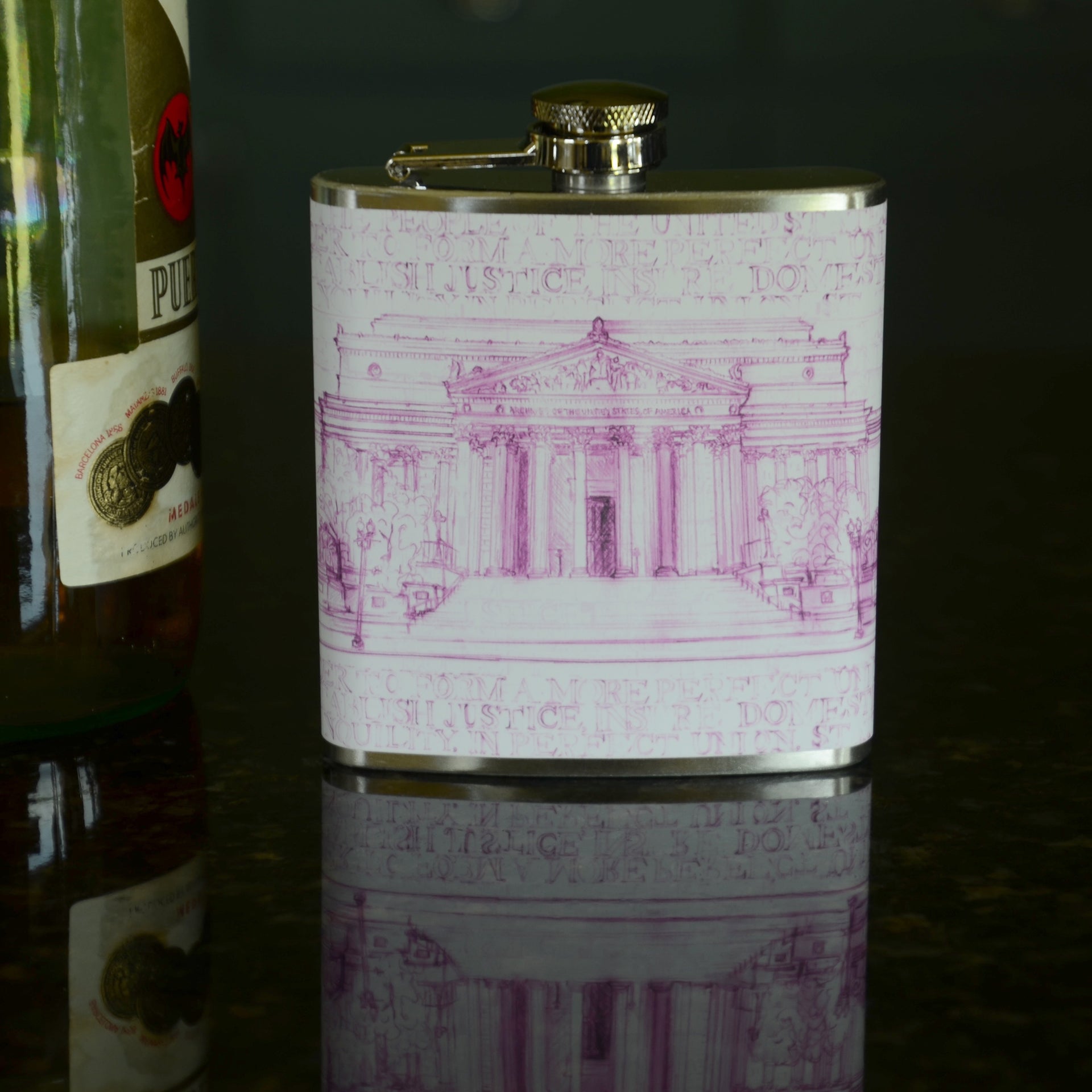 Pink Archives Building Flask
