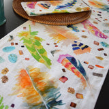 Feather Pen Table Runner