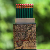 World Map Pencil and Notes Caddy