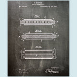 Harmonica Canvas Patent Print