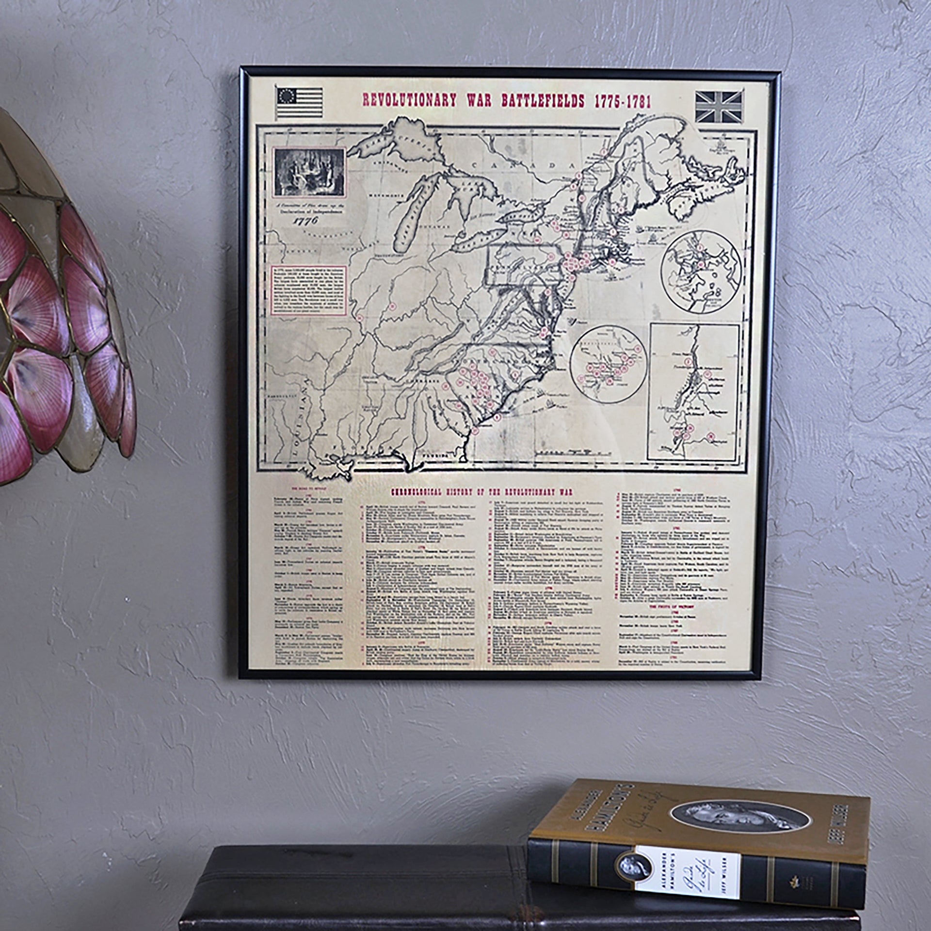 Parchment Revolutionary War Map 1775-1781
