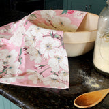 Soft Pink Cherry Blossom Tea Towel