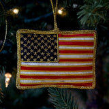 God Bless America Flag Ornament