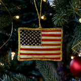 God Bless America Flag Ornament