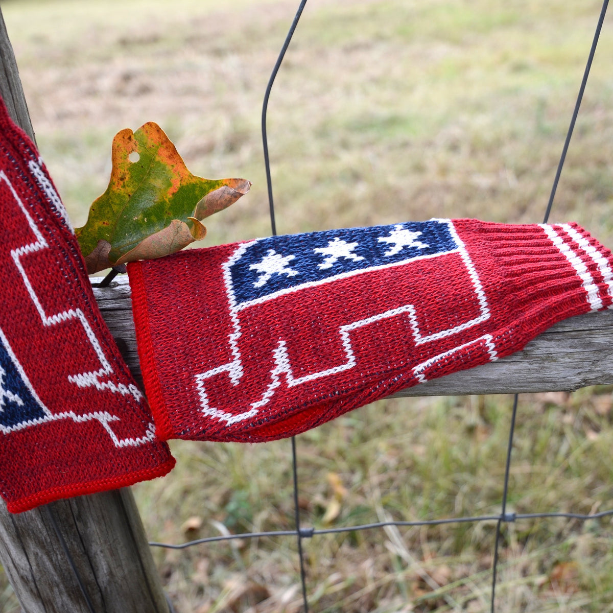 Republican Fingerless Mittens