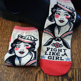 Fight Like a Girl Ankle Socks