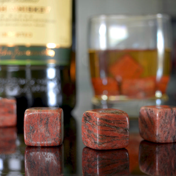 Red Jasper Whisky Stones Set