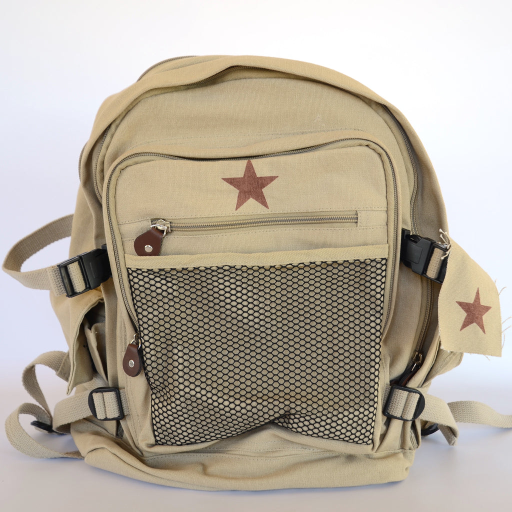 vintage canvas backpack