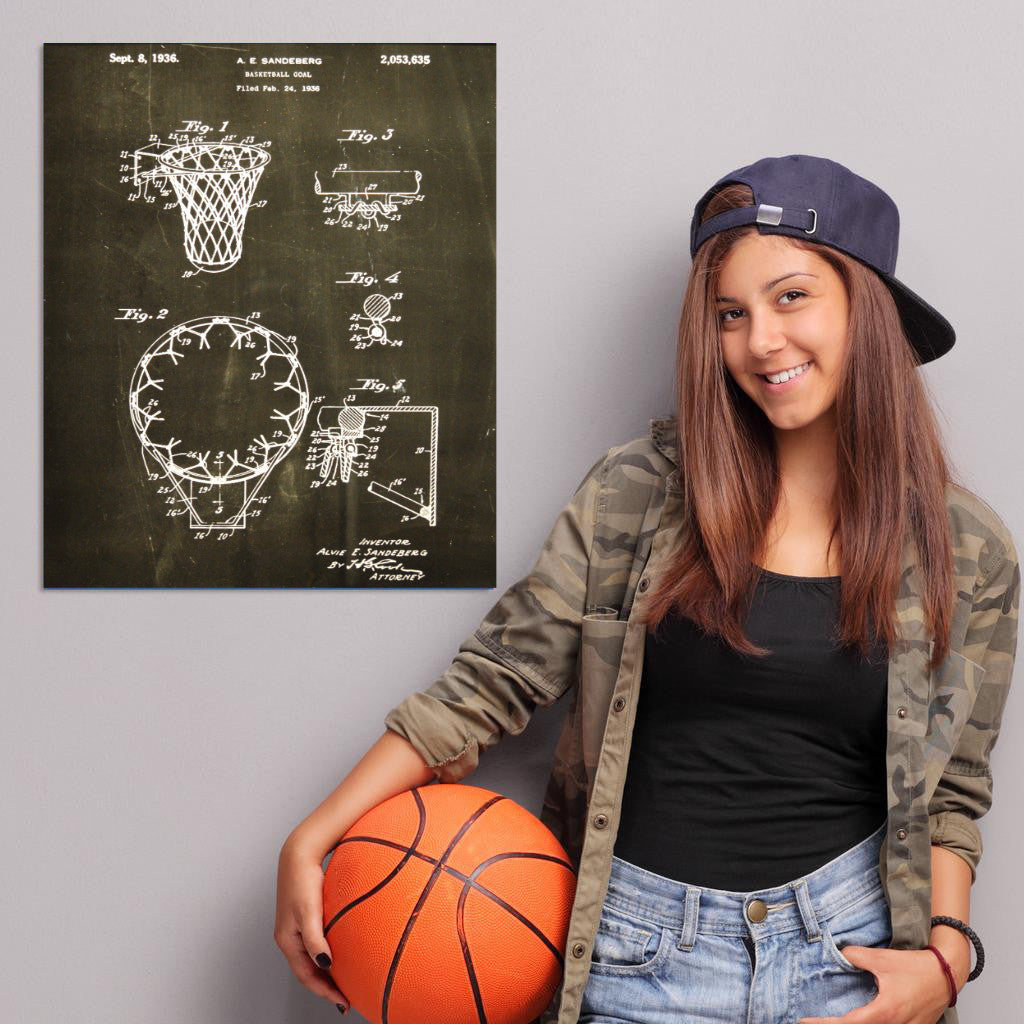Basketball Hoop Canvas Patent Print