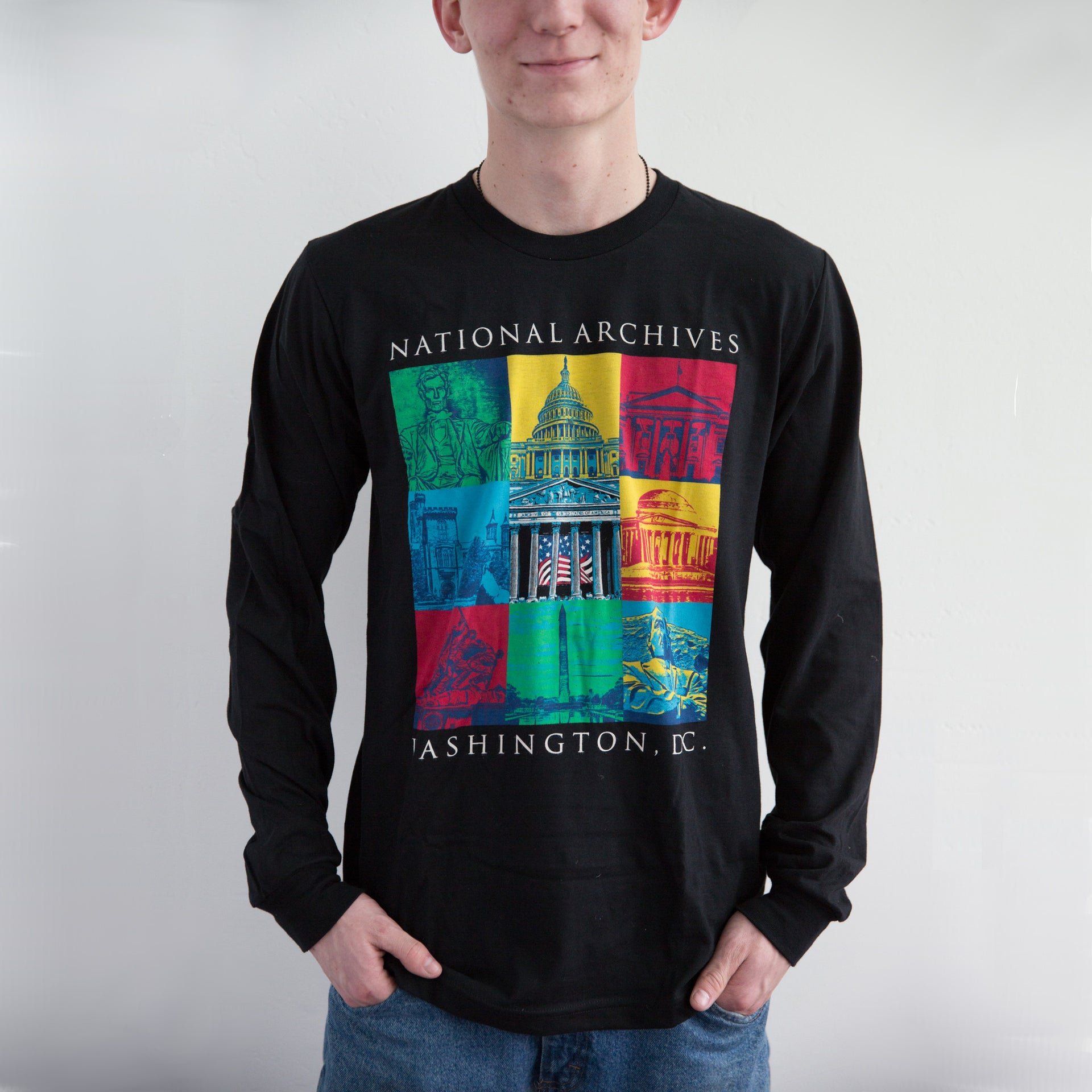 Capital Landmarks Art Long Sleeve T-Shirt