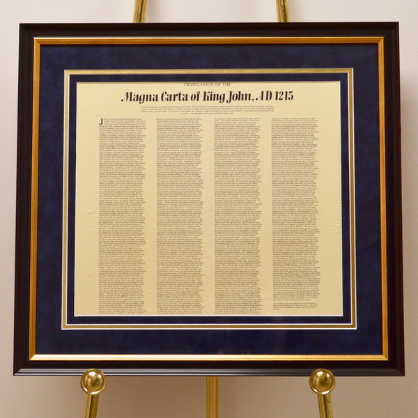 Custom Framed Magna Carta Document